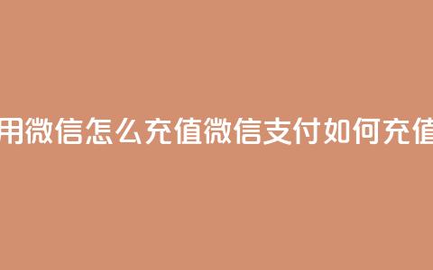 抖币用微信怎么充值(微信支付如何充值抖币)  第1张 抖币用微信怎么充值(微信支付如何充值抖币)  第1张