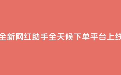 全新网红助手全天候下单平台上线  第1张 全新网红助手全天候下单平台上线  第1张