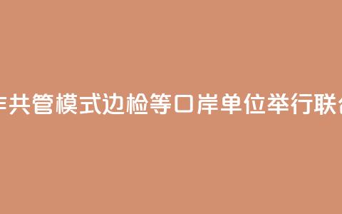 探索创新协作共管模式：边检等口岸单位举行联合巡航  第1张