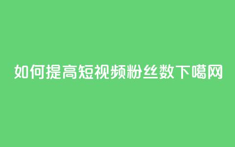如何提高QQ短视频粉丝数  第1张