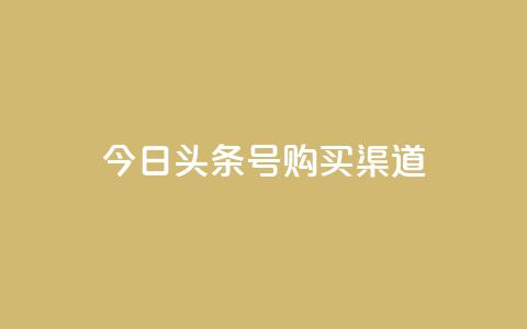 今日头条号购买渠道 - 购买今日头条号的途径及方法~  第1张 今日头条号购买渠道 - 购买今日头条号的途径及方法~  第1张