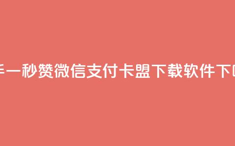 快手一秒5000赞微信支付 - 卡盟下载软件 第1张 快手一秒5000赞微信支付 - 卡盟下载软件 第1张