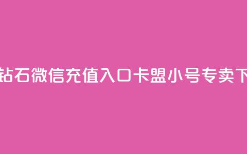 抖音钻石微信充值入口 - 卡盟qq小号专卖  第1张 抖音钻石微信充值入口 - 卡盟qq小号专卖  第1张