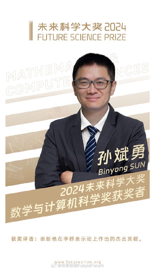 2024未来科学大奖数学与计算机科学奖揭晓：孙斌勇获奖  第2张