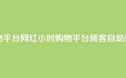 网红24小时自助购物平台 - 网红24小时购物平台：顾客自助购物新体验!  第1张
