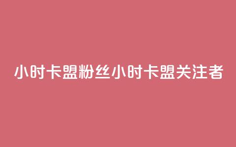 24小时卡盟粉丝 → 24小时卡盟关注者  第1张