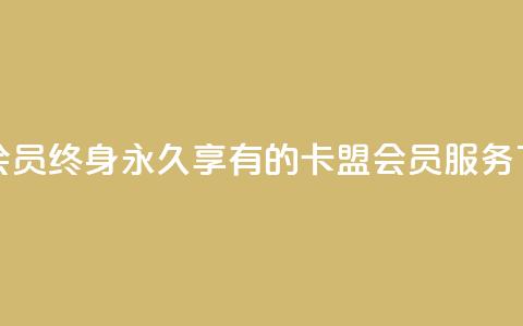 卡盟qq会员 终身(永久享有的卡盟QQ会员服务)  第1张
