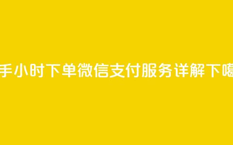 快手24小时下单微信支付服务详解  第1张