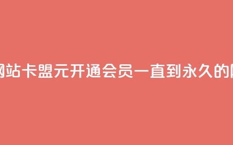 1元开永久qq会员网站卡盟 - 1元开通QQ会员一直到永久的网站卡盟~  第1张