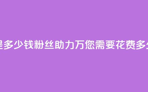 粉丝助力100万是多少钱 - 粉丝助力100万，您需要花费多少金钱？~  第1张