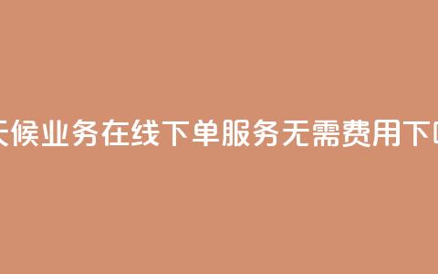全天候ks业务在线下单服务 无需费用  第1张