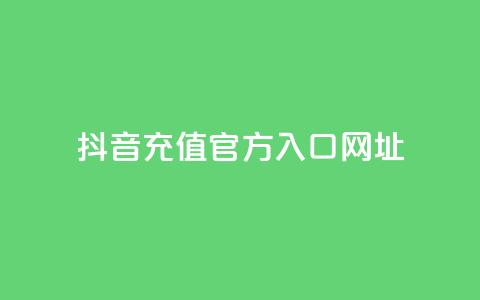 抖音充值官方入口网址 - 抖音充值官方入口网址大全!  第1张