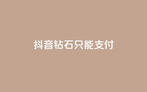 抖音钻石只能apple支付 - 抖音钻石购买仅支持苹果支付~  第1张