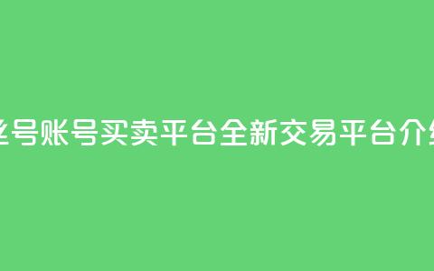 抖音粉丝号账号买卖平台：全新交易平台介绍  第1张