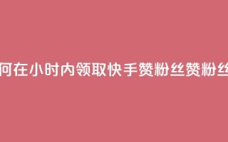 快手赞粉丝24小时领取 - 如何在24小时内领取快手赞粉丝?赞粉丝福利活动持续中!~