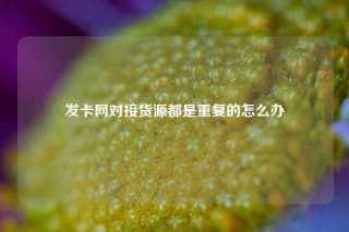 发卡网对接货源都是重复的怎么办