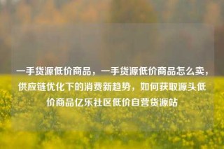 一手货源低价商品,一手货源低价商品怎么卖,供应链优化下的消费新趋势,如何获取源头低价商品亿乐社区低价自营货源站