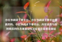 小红书阅读下单平台，小红书阅读下单平台是真的吗，小红书阅读下单平台，内容消费与即时购买的生态革新亿乐社区低价自营货源站