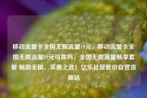 移动流量卡全国无限流量19元,移动流量卡全国无限流量19元可靠吗,全国无限流量畅享套餐 畅游无阻,实惠之选!亿乐社区低价自营货源站