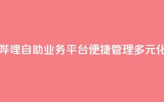 哔哩哔哩自助业务平台，便捷管理多元化业务