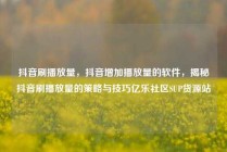 抖音刷播放量,抖音增加播放量的软件,揭秘抖音刷播放量的策略与技巧亿乐社区SUP货源站
