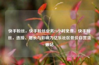 快手粉丝,快手粉丝业务24小时免费,快手粉丝,连接、增长与影响力亿乐社区低价自营货源站