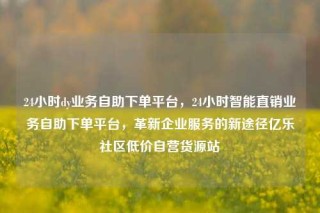 24小时dy业务自助下单平台,24小时智能直销业务自助下单平台,革新企业服务的新途径亿乐社区低价自营货源站