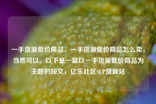 一手货源低价商品,一手货源低价商品怎么卖,当然可以。以下是一篇以一手货源低价商品为主题的短文,亿乐社区SUP货源站