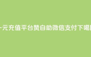 一元充值平台 - qq赞自助微信支付