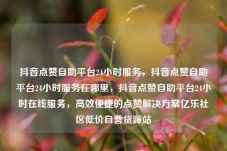 抖音点赞自助平台24小时服务,抖音点赞自助平台24小时服务在哪里,抖音点赞自助平台24小时在线服务,高效便捷的点赞解决方案亿乐社区低价自营货源站