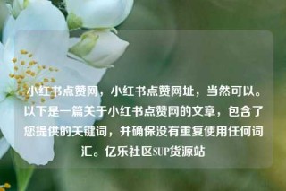 小红书点赞网，小红书点赞网址，当然可以。以下是一篇关于小红书点赞网的文章，包含了您提供的关键词，并确保没有重复使用任何词汇。亿乐社区SUP货源站