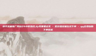 快手流量推广网站24小时热线,dy号哪里去买 - 低价播放量在线下单 - qq会员自助下单商城