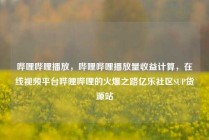 哔哩哔哩播放，哔哩哔哩播放量收益计算，在线视频平台哔哩哔哩的火爆之路亿乐社区SUP货源站
