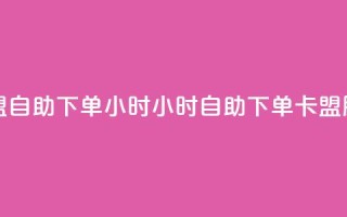 卡盟自助下单24小时(24小时自助下单卡盟服务)