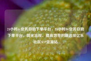 24小时dy业务自助下单平台,24小时Dy业务自助下单平台,简化流程、提高效率的新选择亿乐社区SUP货源站