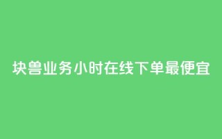块兽业务24小时在线下单最便宜 - qq业务低价自助下单平台网站