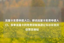 流量卡免费申请入口,移动流量卡免费申请入口,探索流量卡的免费获取渠道亿乐社区低价自营货源站
