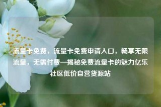 流量卡免费,流量卡免费申请入口,畅享无限流量,无需付费—揭秘免费流量卡的魅力亿乐社区低价自营货源站