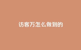 qq访客2万怎么做到的 - cfm科技直装免费