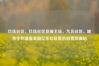 玖伍社区,玖伍社区货源主站,九五社区,城市中的温馨家园亿乐社区低价自营货源站