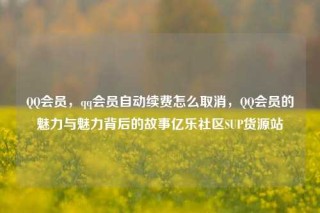 QQ会员,qq会员自动续费怎么取消,QQ会员的魅力与魅力背后的故事亿乐社区SUP货源站