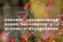 抖音涨流量网站，抖音涨流量网站,抖音涨流量网站有哪些，抖音如何快速提升流量？这7个小贴士让你轻松上手！亿乐社区低价自营货源站