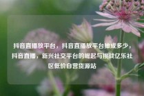 抖音直播放平台，抖音直播放平台抽成多少，抖音直播，新兴社交平台的崛起与挑战亿乐社区低价自营货源站