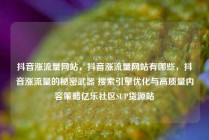 抖音涨流量网站,抖音涨流量网站有哪些,抖音涨流量的秘密武器 搜索引擎优化与高质量内容策略亿乐社区SUP货源站