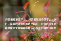抖音刷播放量平台，抖音播放量自助平台24小时，流量泡沫背后的数字陷阱，抖音内容生态中的灰色交易链解析亿乐社区低价自营货源站