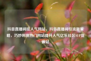 抖音直播间挂人气网站，抖音直播间引流新策略，巧妙利用热门网站提升人气亿乐社区SUP货源站