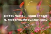 抖音直播人气自助平台，抖音直播人气自助平台，解锁无限可能的新途径亿乐社区SUP货源站