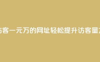 qq刷访客一元10万的网址(“轻松提升QQ访客量方法”)