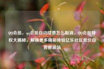 QQ会员，qq会员自动续费怎么取消，QQ会员特权大揭秘，解锁更多精彩体验亿乐社区低价自营货源站