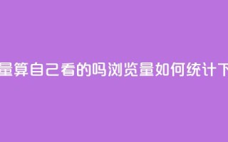 qq浏览量算自己看的吗 - QQ浏览量如何统计 ！